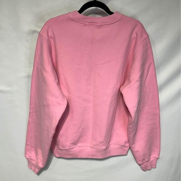 MAD HAPPY pink crewneck sweatshirt. Size small. Oversized fit. 100% cotton. New - Picture 9 of 10